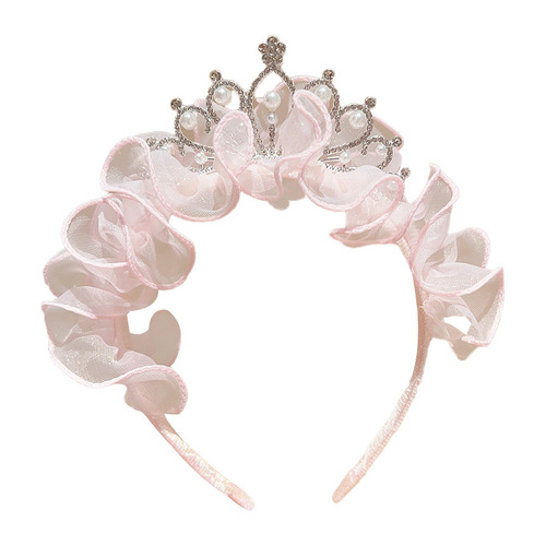 Children's Princess Fairy Crown Headwear Girls' Birthday Crown Headband Baby Hair Clip Mori Girl Headband Hair Accessories