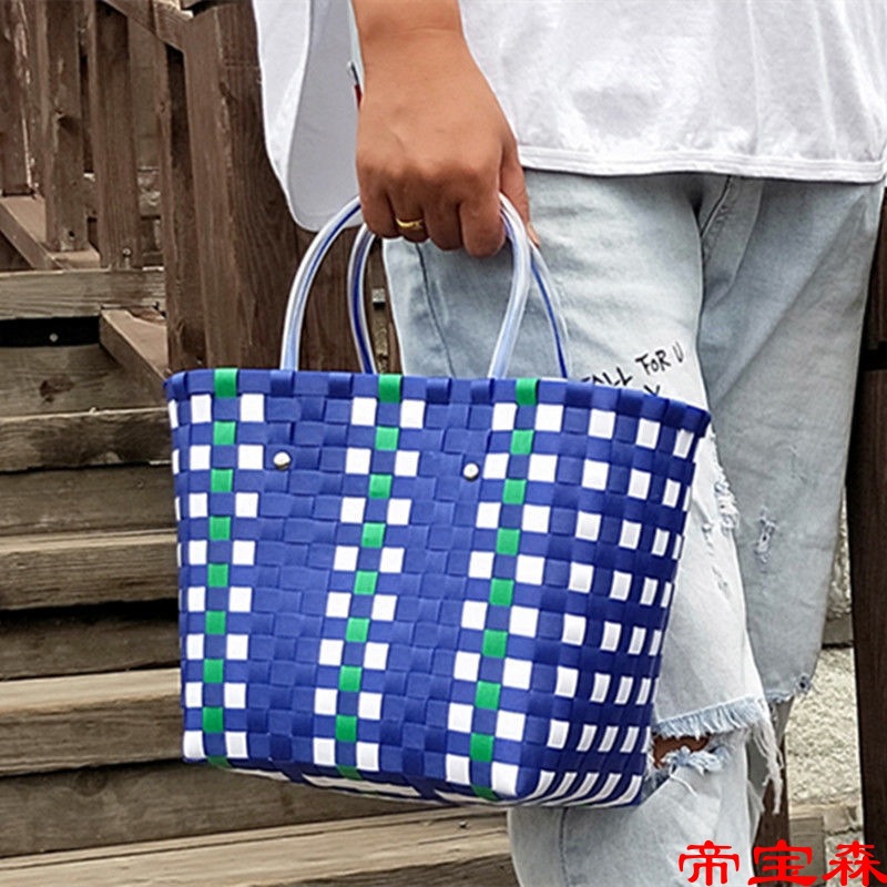 Picnic Supplies Storage baskets weave Shopping basket Beach Bag Buy food Shopping portable Basket ins Bathing basket