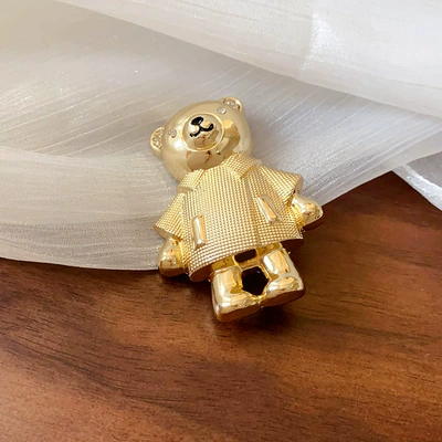 Versatile Accessory for Women: Yaxa sancaqları - 62-brooch-gold-little-bear