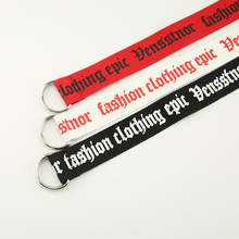 现货泰文 尼龙帆布腰带 印花双环扣男女学生皮带 女士腰带帆布带