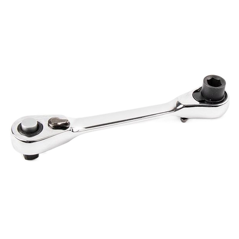 2-en-1 mini Llave de trinquete de doble cabeza 1/4-bit destornillador mango 72-diente rápido pequeña llave al por mayor