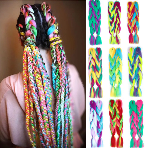 European and American foreign trade color wig braid jumbo braids African chemical fiber crochet braid dirty wig color matching big braid European and American foreign trade color wig braid jumbo braids African chemical fiber crochet braid dirty wig color matching big braid
