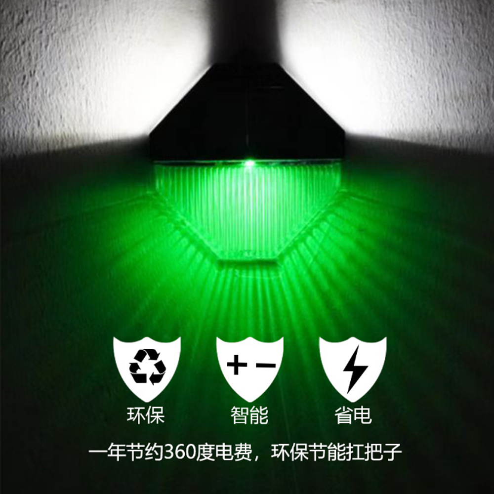 Nuevo solar impermeable lámpara de pared al aire libre patio brillante decorativo atmósfera lámpara de césped del hogar lámpara LED Tipo de inducción