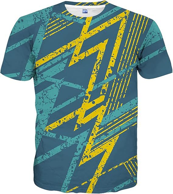 Venta caliente transfronteriza europea y americana impresión digital 3D para hombres, personalidad de la calle de verano, camiseta suelta de manga corta con cuello redondo transpirable