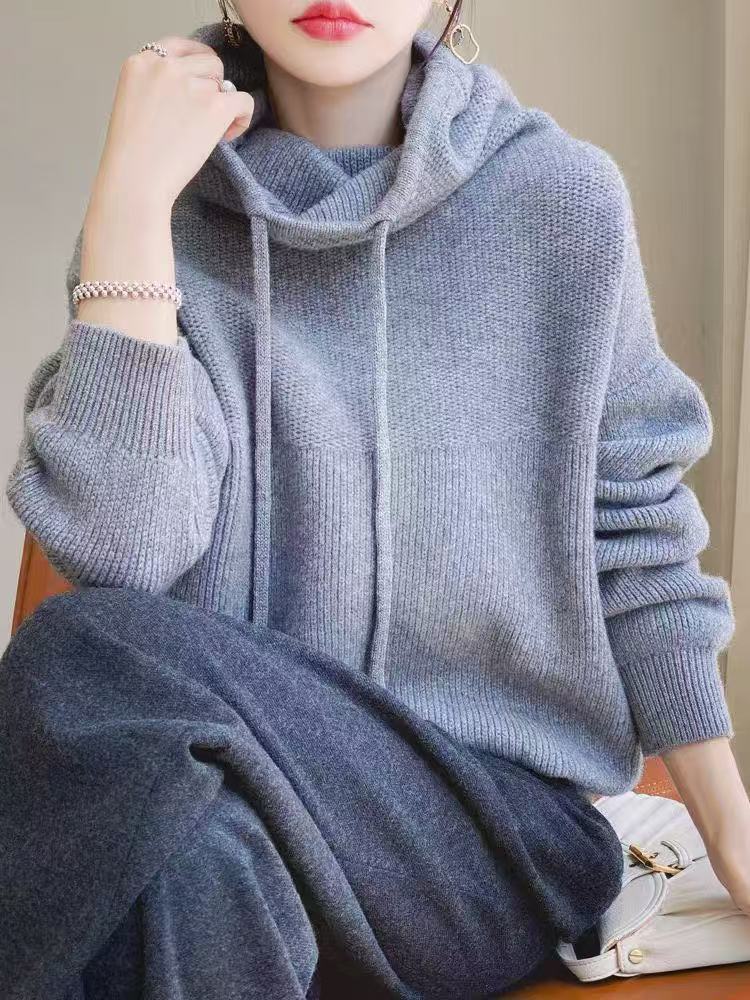Damenbekleidung Damen Oversize Rollkragenpullover – Grobstrickpullover mit Zopfmuster – Gemütliche Winter-Loungewear (S-XL)_voghion.com
