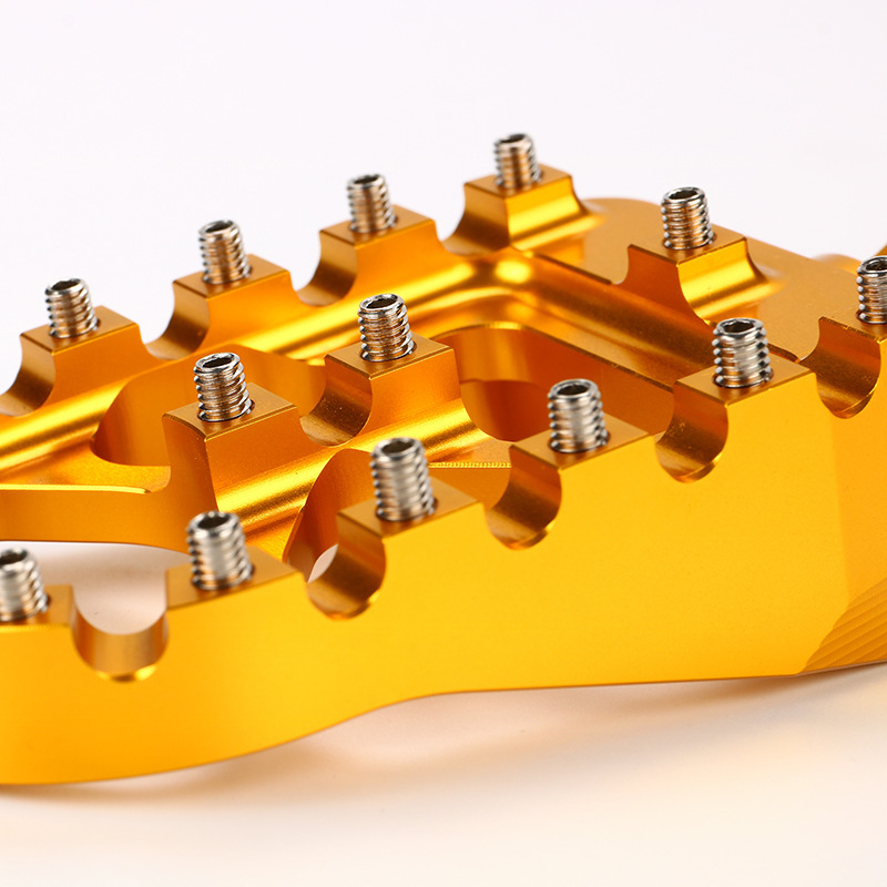 Accesorios de modificación CNC para motocicleta todoterreno de aleación de aluminio colorida flor de ciruela recta redonda delantera y trasera pedales de pie universales