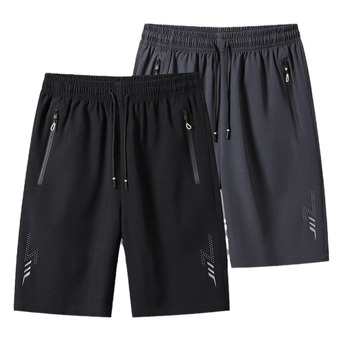Bestselling Ice Silk Men's Summer Thin Quick-Dry Casual Five-Finger Shorts for Men, Loose Elastic Beach Shorts for Men