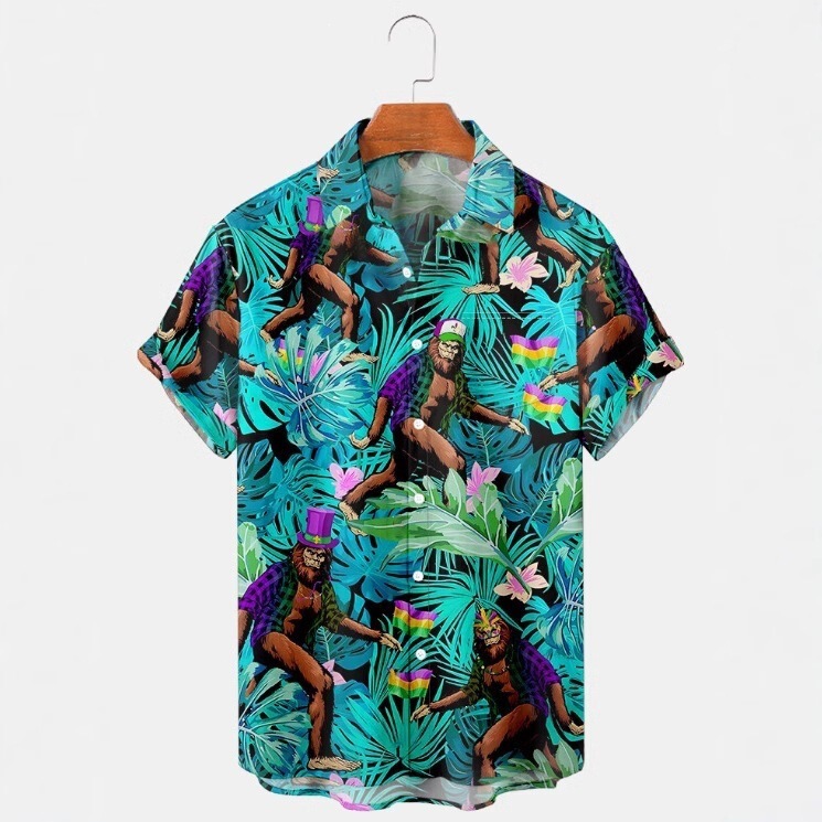 Cross-Border New Hawaiian Print 3D Digital Casual Trendy Loose-Fitting Shirt Summer B364 Cross-Border New Hawaiian Print 3D Digital Casual Trendy Loose-Fitting Shirt Summer B364