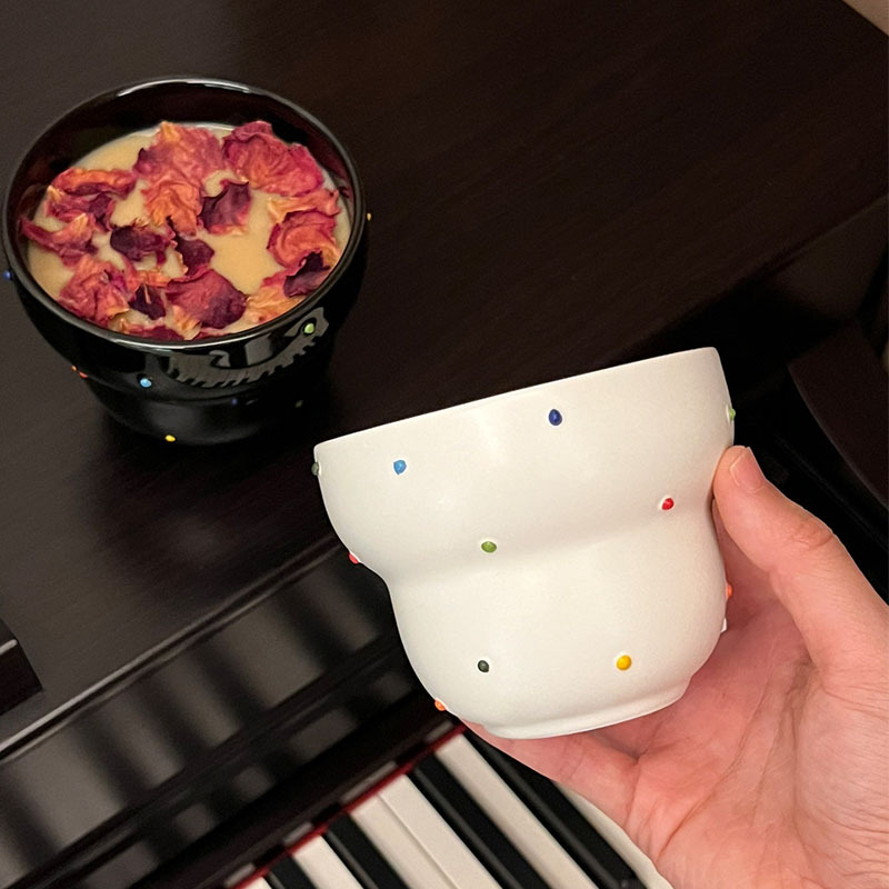 Taza de café de cerámica, sentido de diseño, taza de dibujo de nicho, taza de agua, mano de oficina, taza de calabaza, taza de desayuno, resistencia a altas temperaturas