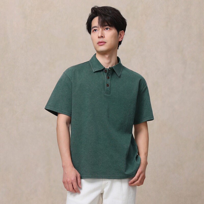 Men's T-Shirt Summer Xinjiang Cotton Tie-Dye Short-Sleeved T-Shirt Youth Business Casual Retro Sports Polo Shirt Trendy Men's T-Shirt Summer Xinjiang Cotton Tie-Dye Short-Sleeved T-Shirt Youth Business Casual Retro Sports Polo Shirt Trendy