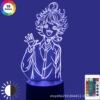 Night light for bedroom, decorations, minifigure, table lamp, 3D, remote control