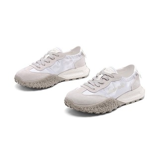 Satin Platform Thick-Soled Moral Training Shoes for Women 2025 Summer New Style Breathable Foot-Showing Small Versatile Casual Sports Forrest Gump Shoes
