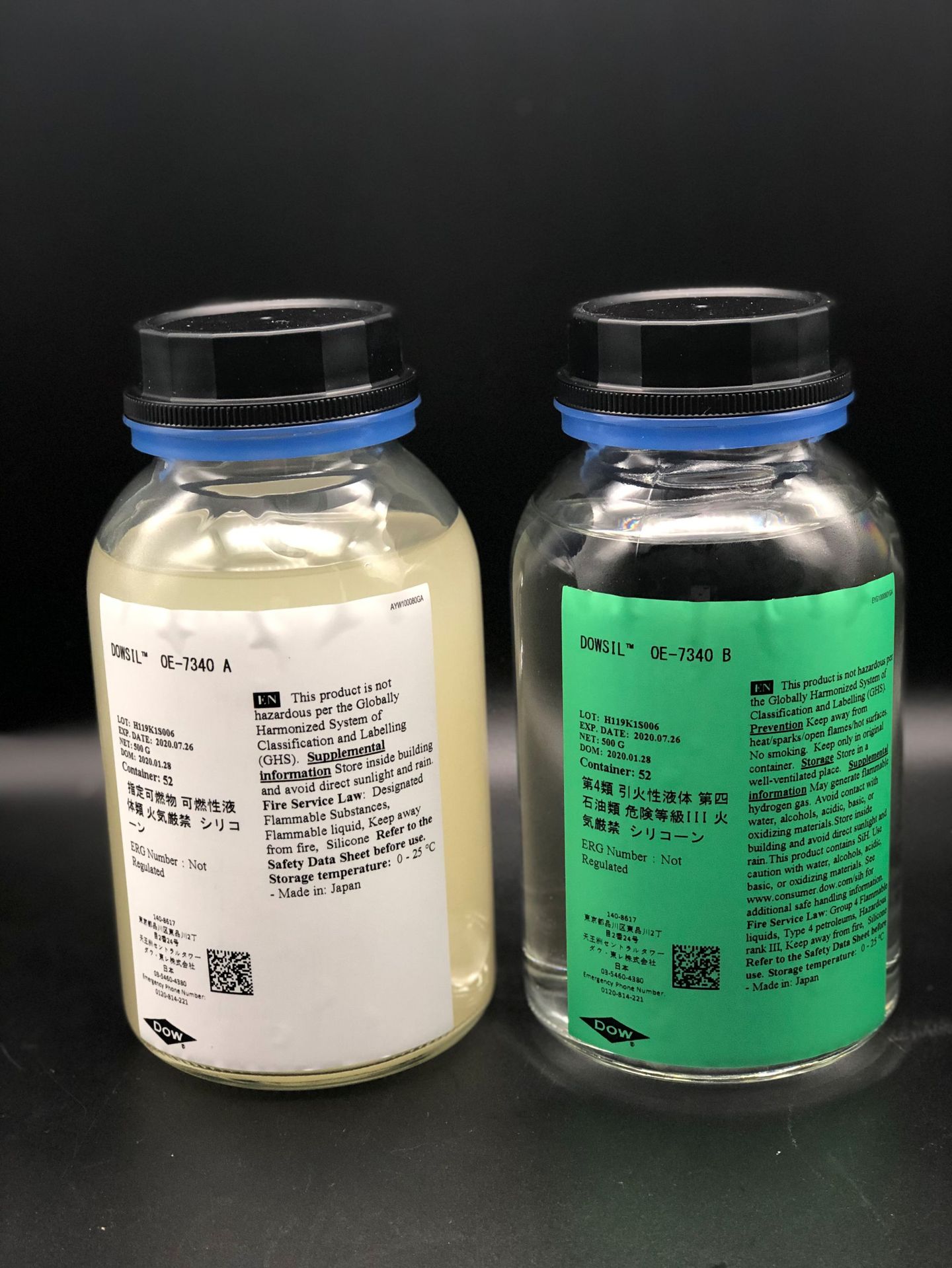 DOW CORNING道康宁OE-7340AB双液热固光学级硅胶LED封装胶1KG/组