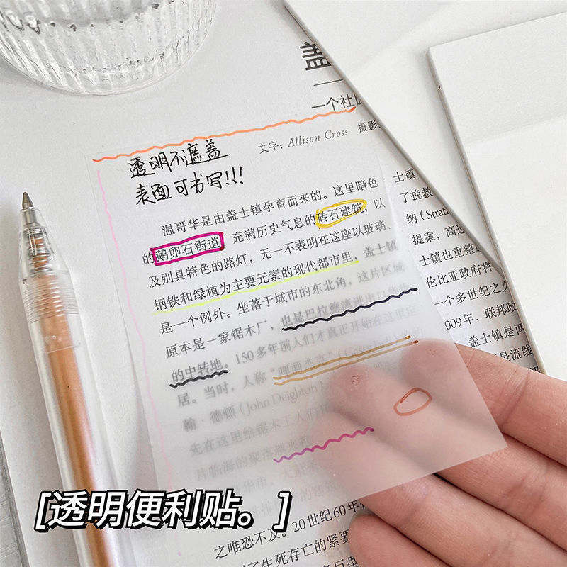 学生が大学院入試の要点をマークしたり、見栄えの良い防水ステッカーを貼ったり、メモを取ったりできる透明な便利なステッカーです。|undefined