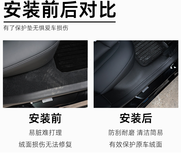 Suitable for 2024=26 Tesla Model 3 Highland New Version Door Sill Strips and Interior Door Welcome Pedals
