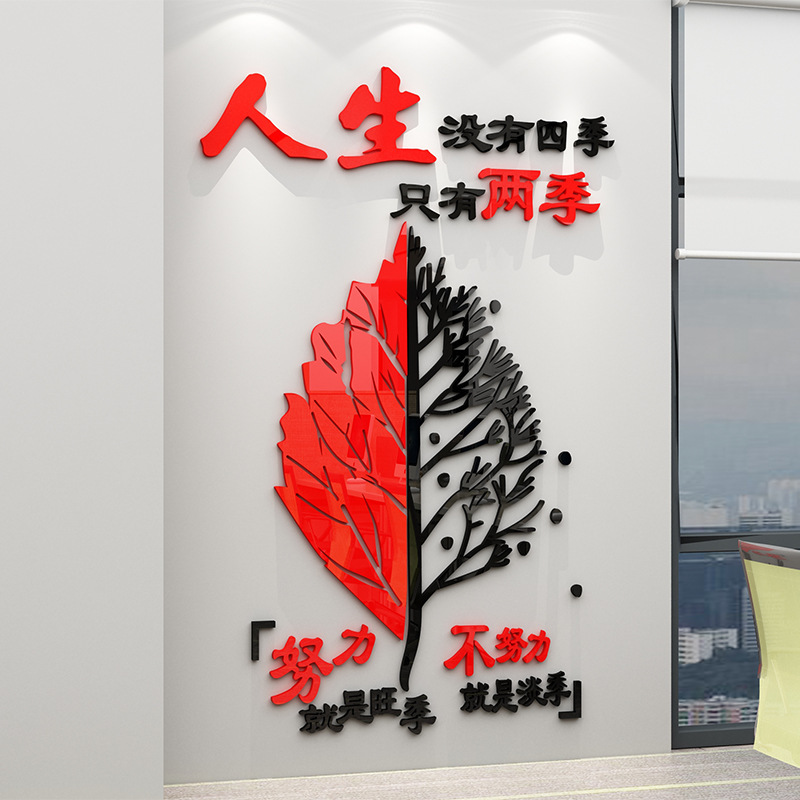 クリエイティブ文化壁面激励志標語オフィス装飾背景壁貼り会社企業会議イメージ3dシール
