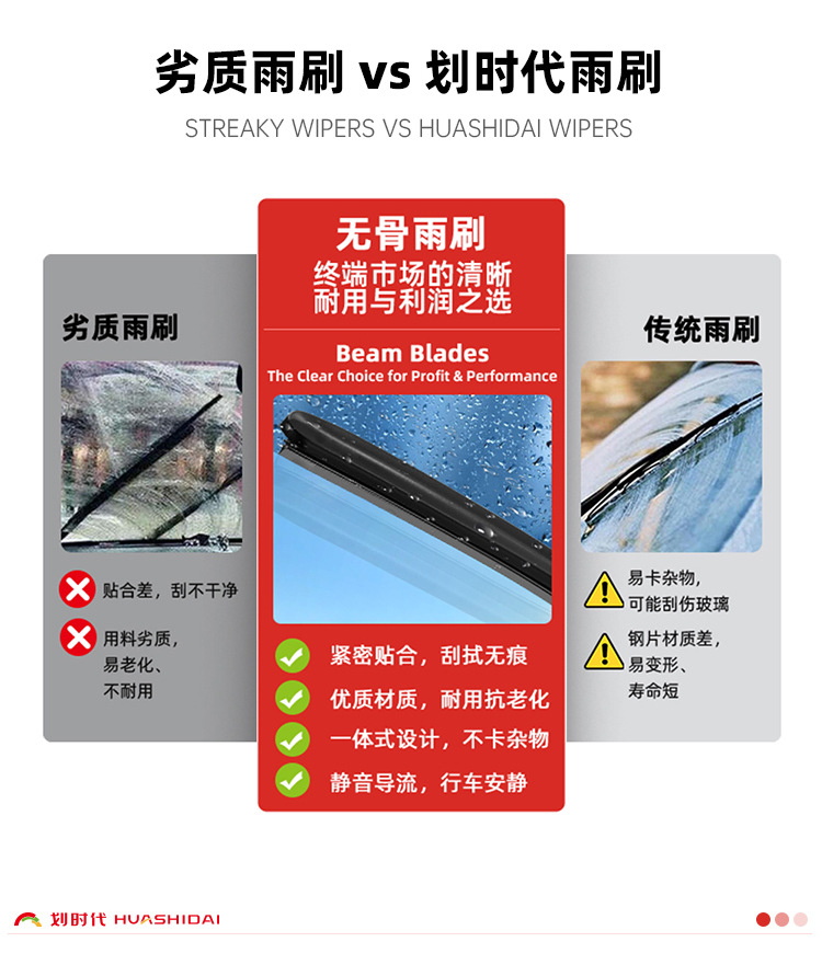 Manufacturer Wholesale Suitable for Toyota Corolla/Levin/Camry Car-Specific Wipers, Boneless, High-Definition, Silent