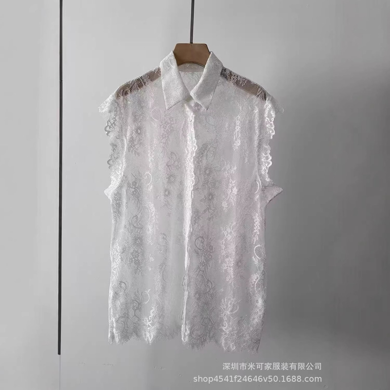 2026 Summer New Fashion Versatile Stylish Loose Slimming Youthful Lace Sleeveless Shirt for Women Exquisite Blouse 2026 Summer New Fashion Versatile Stylish Loose Slimming Youthful Lace Sleeveless Shirt for Women Exquisite Blouse