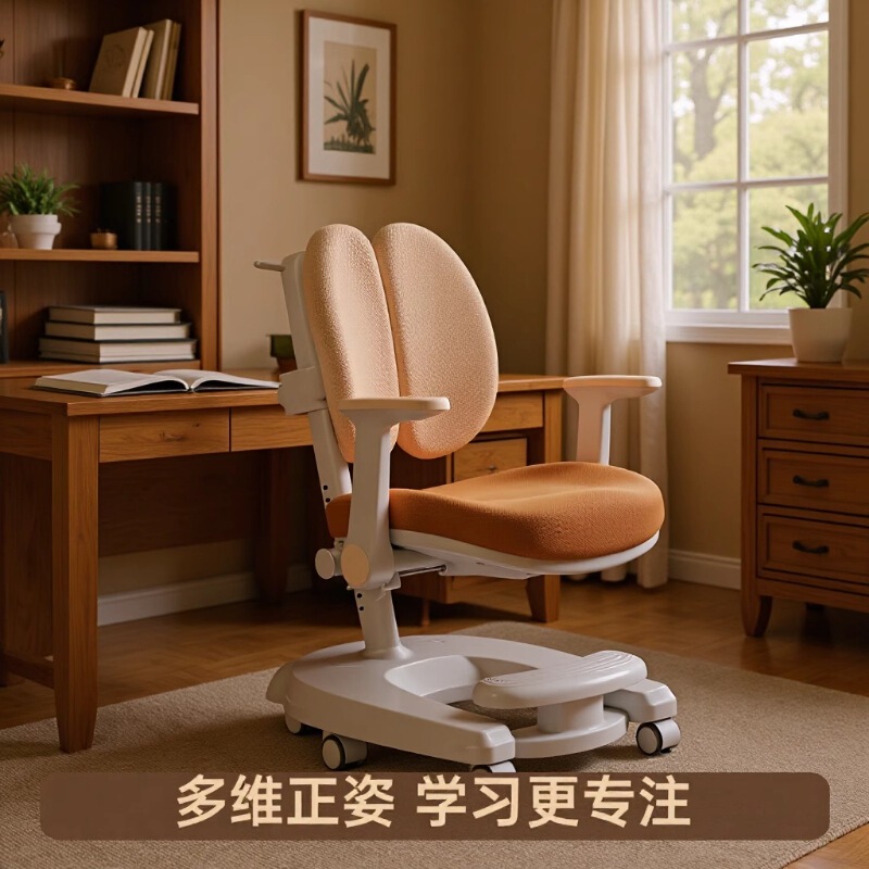 2025 New Model Study Chair with Adjustable Seat for Primary School Students, Home Use for Homework and Writing, Desk Chair with Spine and Eye Protection