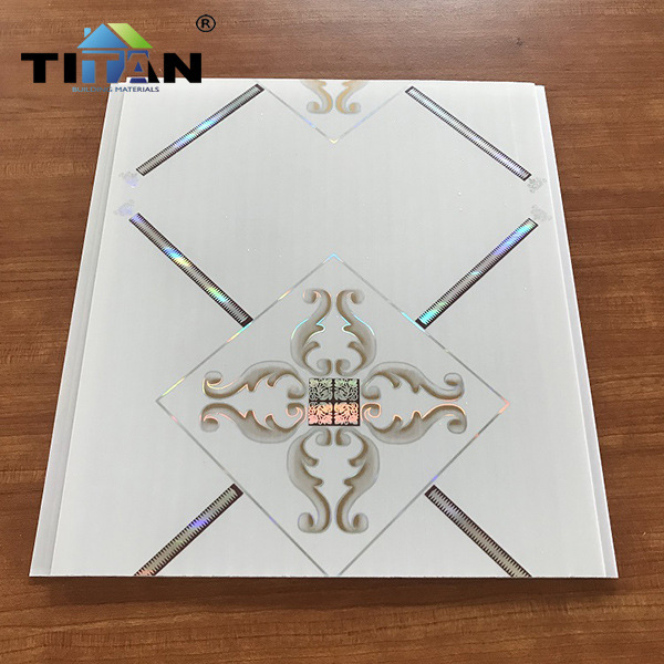 Producción y procesamiento de refuerzo de PVC de comercio exterior de 30 cm, película de transferencia recubierta, panel de pared de línea de 25 anchos