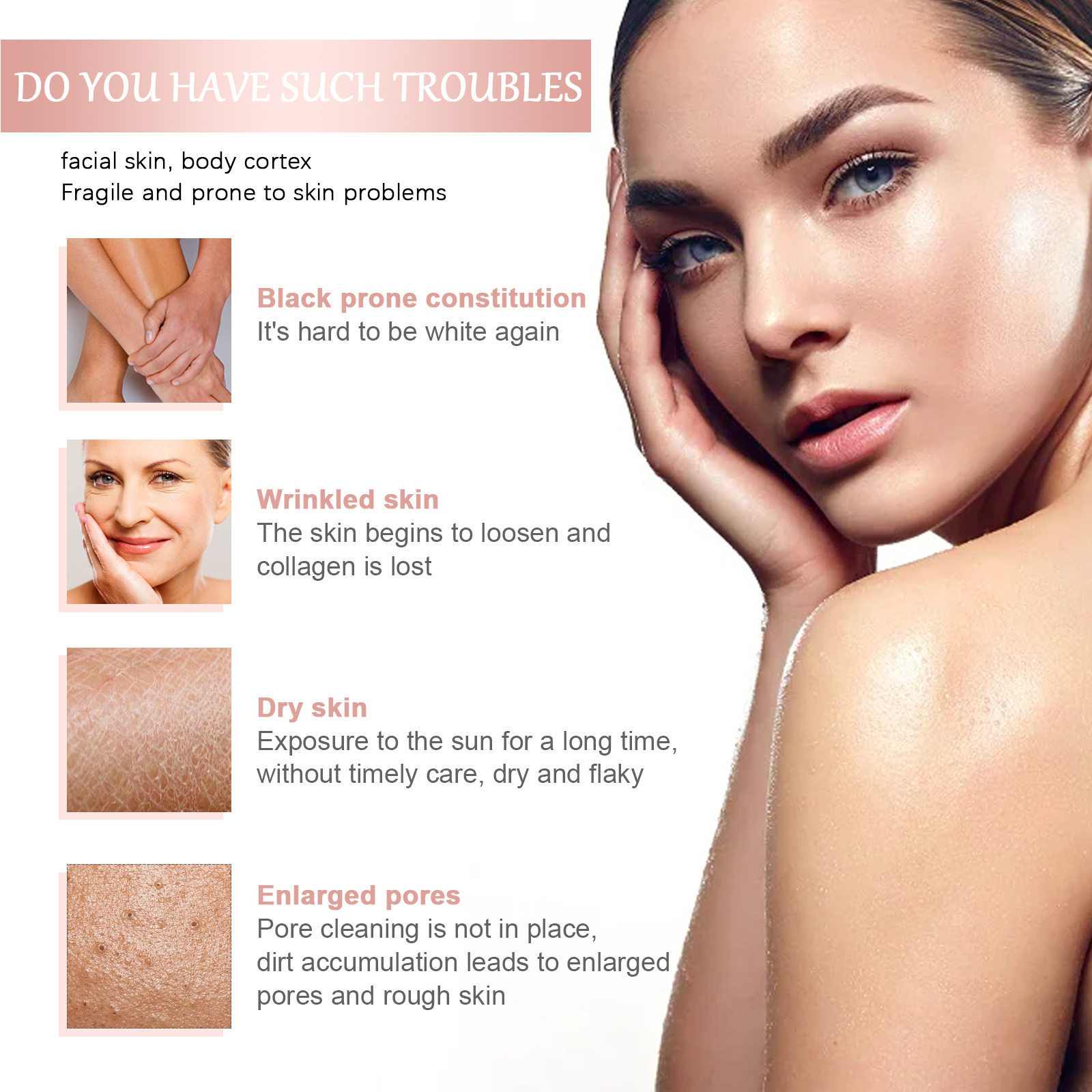 A essência suavizante corporal Jayswing pode reduzir linhas finas, hidratar, refrescar a pele, prevenir o ressecamento e reparar a pele do frango_voghion.com