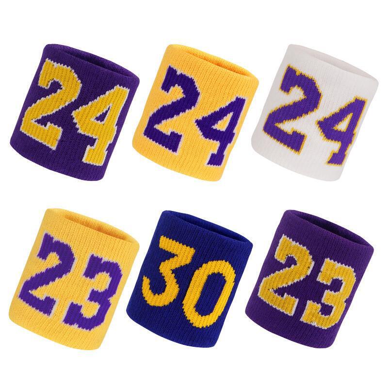 Basketball wristband NBA star Kobe Curry number sweat-absorbent men's and women's fitness feather tennis running sports wristband