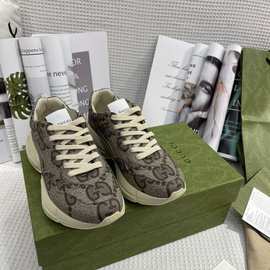 1:1原标原盒老爹鞋2025春季新款休闲印花内增高运动鞋老花男女