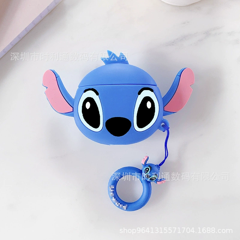 Силиконовый защитный чехол (совместим с Apple AirPods), 3D‑дизайны, с карабином или шнурком, лёгкий
