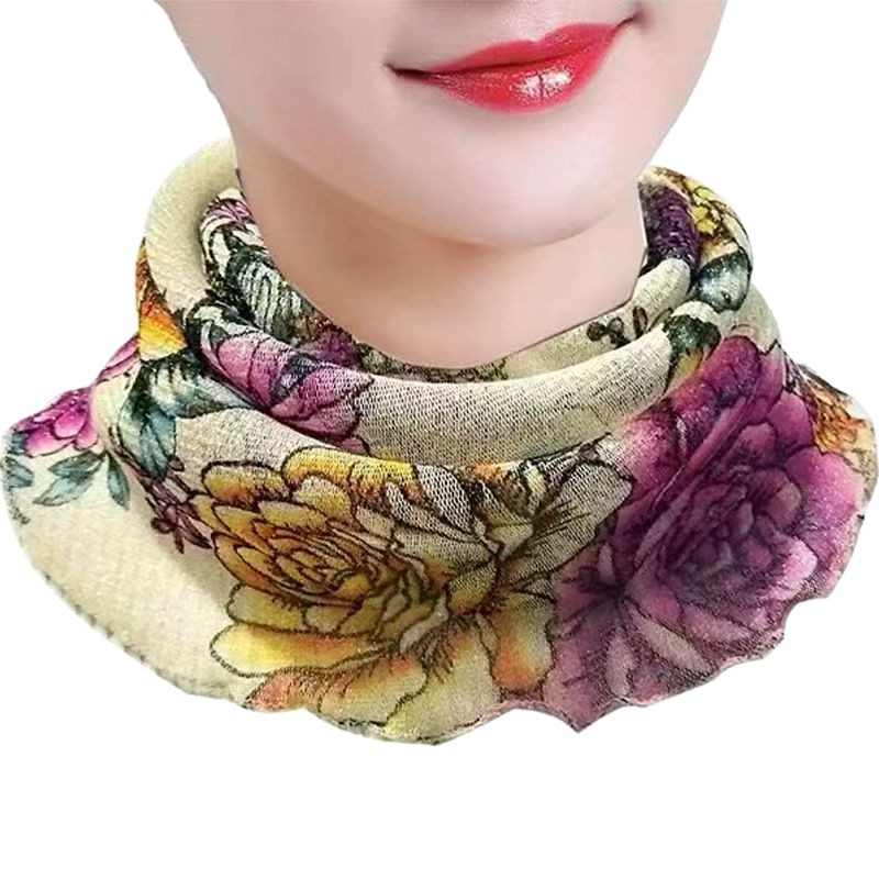 Cuello de orejas de alambre de oro para mujeres primavera y verano universal protector solar cuello de cuello multifuncional velo de cuello de cubierta de cabeza de seda pequeña bufalla