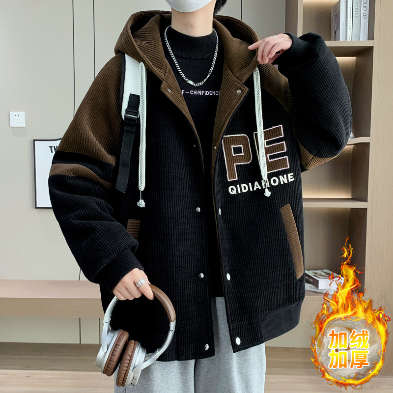 青少年冬天棉服外套冬季2024新款男孩初高中学生加厚棉袄大童棉衣