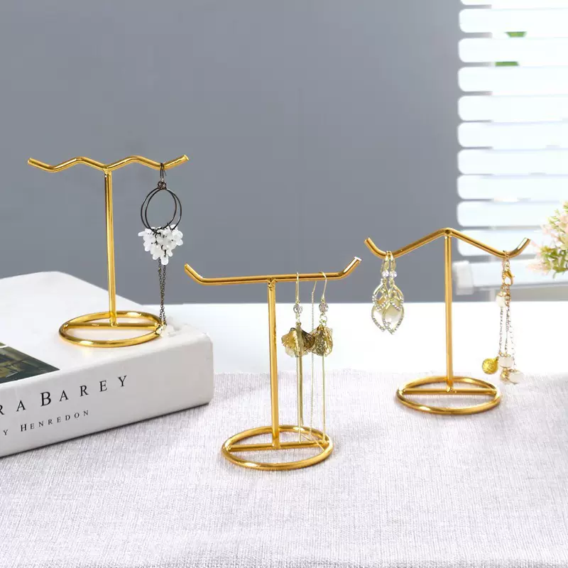 新款金属T字首饰展示架厂家批发桌面柜台饰品展示架项链耳环架