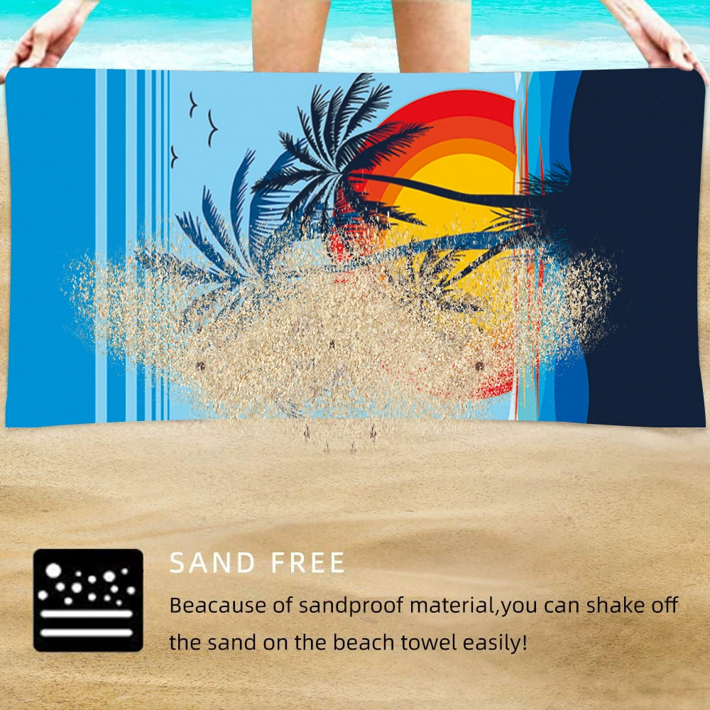 Quick dry double-sided beach cartoon cute bath towel, (Physicals), Amazon