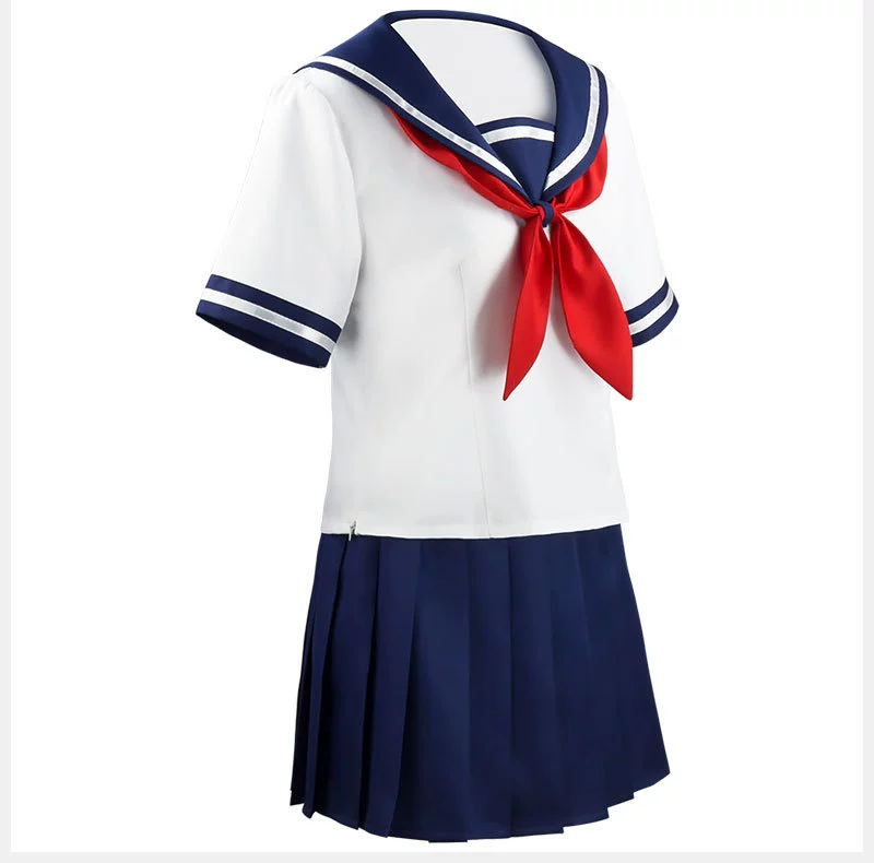 Сержант школьной формы моряка (Yandere Simulator Ai Shi Ayano) JK школьная униформа в колледжном стиле косплей — топ+юбка+бант, женский