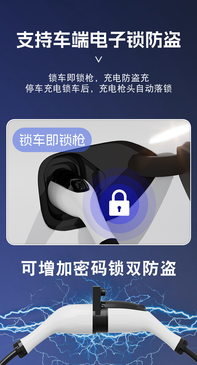 National Standard Charging Gun Head Extension Cable for New Energy Vehicles 16/32A Household Charging Gun Slow Charging Gun Head Extension Cable