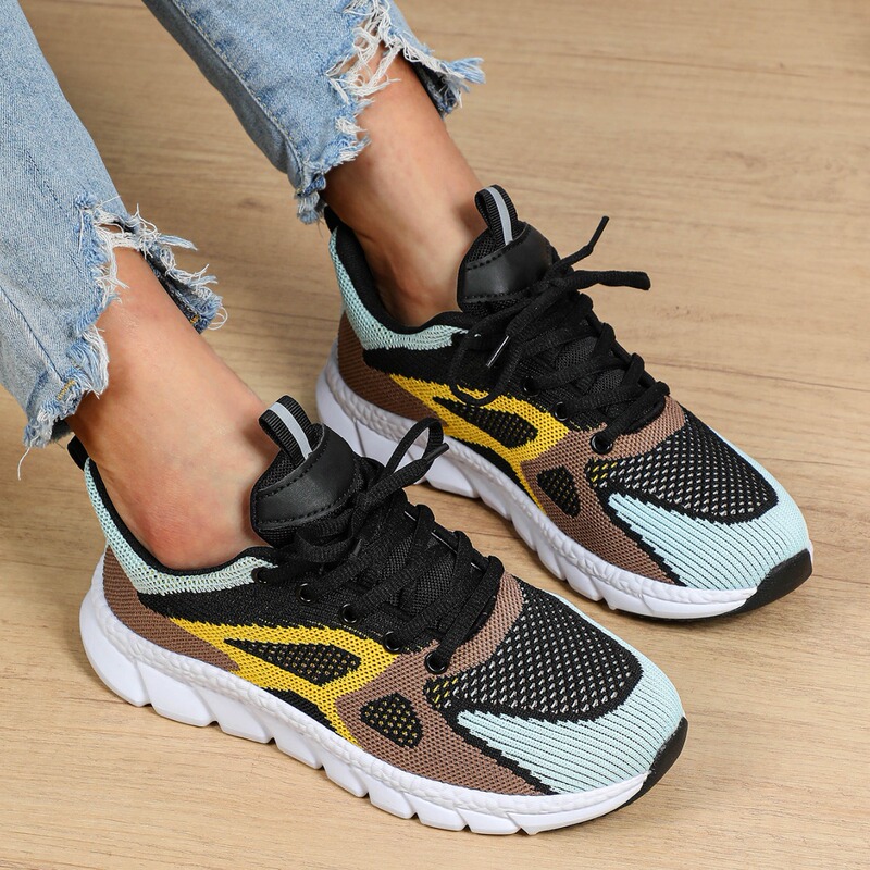 Spring and Autumn Cross-border plus size Flying Weaving Casual sneaker Breathable Comfortable Running Shoes Fashion All-match Walking Shoes for Lovers