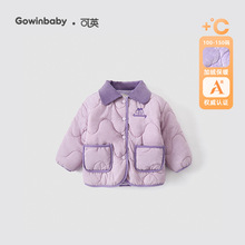 可英女童外套小香风加绒2025秋冬女宝甜美棉衣女孩加厚灯芯绒棉服