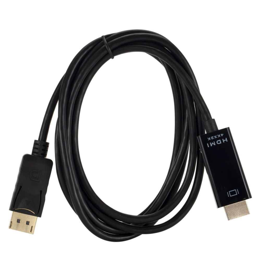 Кабель DP к HDMI длиной 1.8 метра 4K высокое разрешение - соединительный кабель дисплея для конвертации большого DP в HDMI
