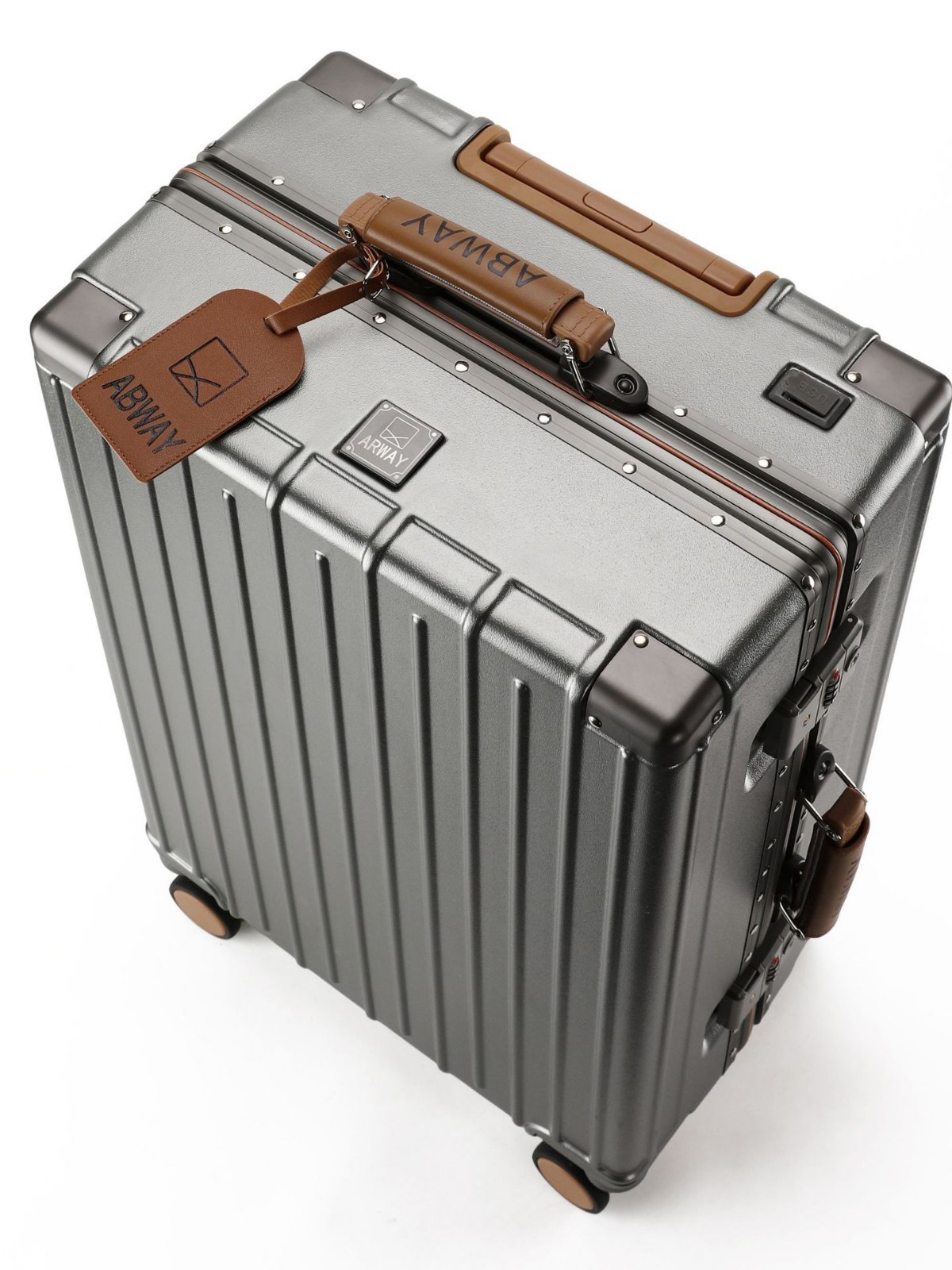 Maleta trolley nueva maleta duradera de gran capacidad, caja de marco de aluminio de alta gama, caja de contraseña de embarque universal unisex