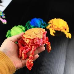 クロスボーダー3Dプリントカニサイバーパンク机械カニ関节可动子供ギフトおもちゃモデルオープン可能なカバー