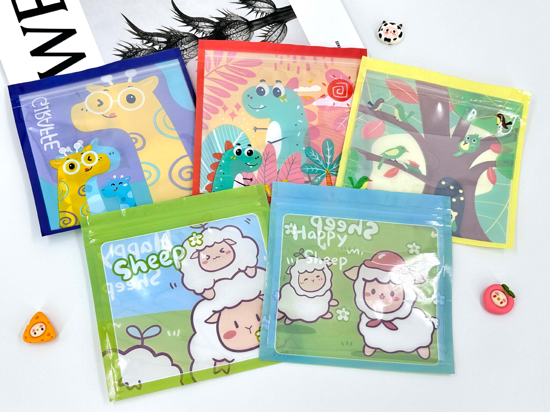 卡通自封袋可爱小熊零食糖果袋塑料袋密封袋食品封口袋坚果包装袋