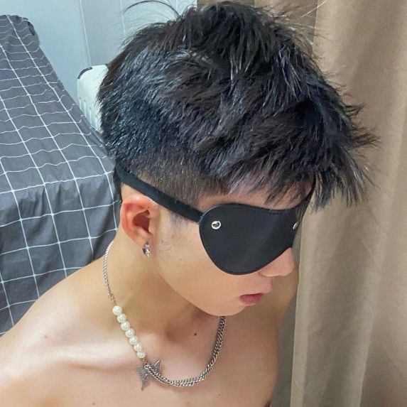 Jiuai SM Blackout Eye Mask PU Leather Bondage Sleep Mask for Adults — detail image 22