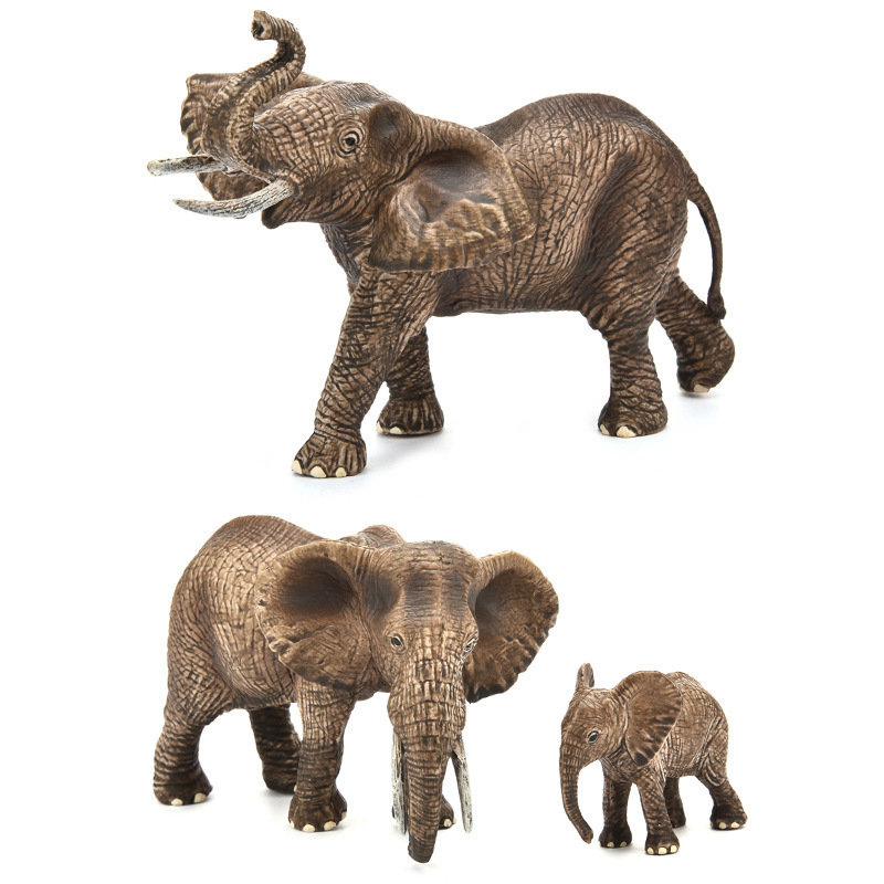 Modelos de Animales Salvajes Simulados Transfronterizos, Tigre, León, Elefante, Juguetes de Modelos de Animales, Serie de Simulación de Modelos de Animales