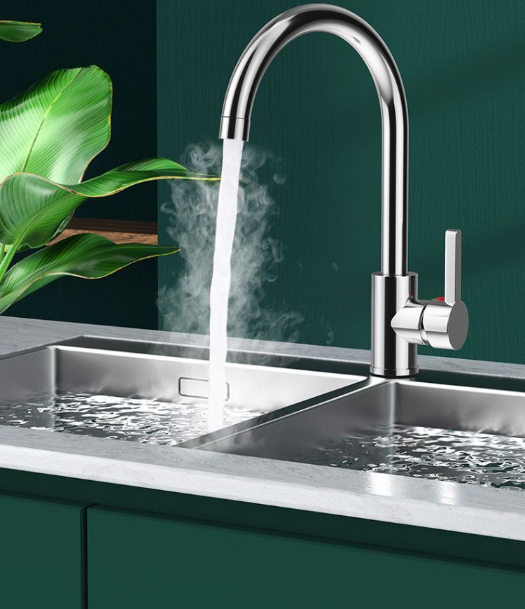 Kitchen faucet, cold and hot water sink, two-in-one washing basin, all-copper single-cooling, stainless steel household universal Application Scenario