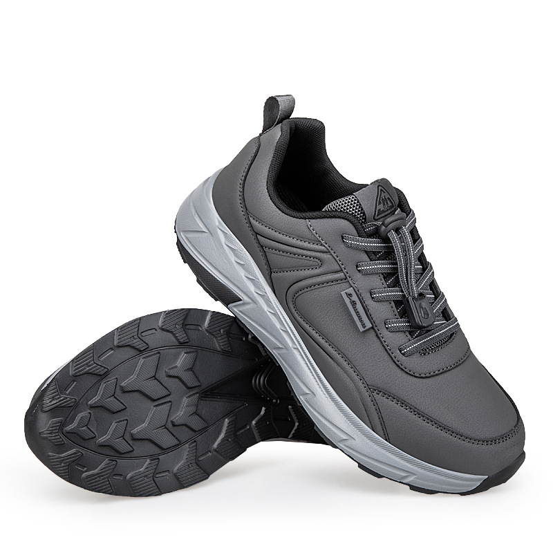 Zapatos para hombres de edad avanzada Otoño nuevo cuero impermeable zapatos casuales para caminar zapatos para hombres de mediana edad papá zapatos de viaje