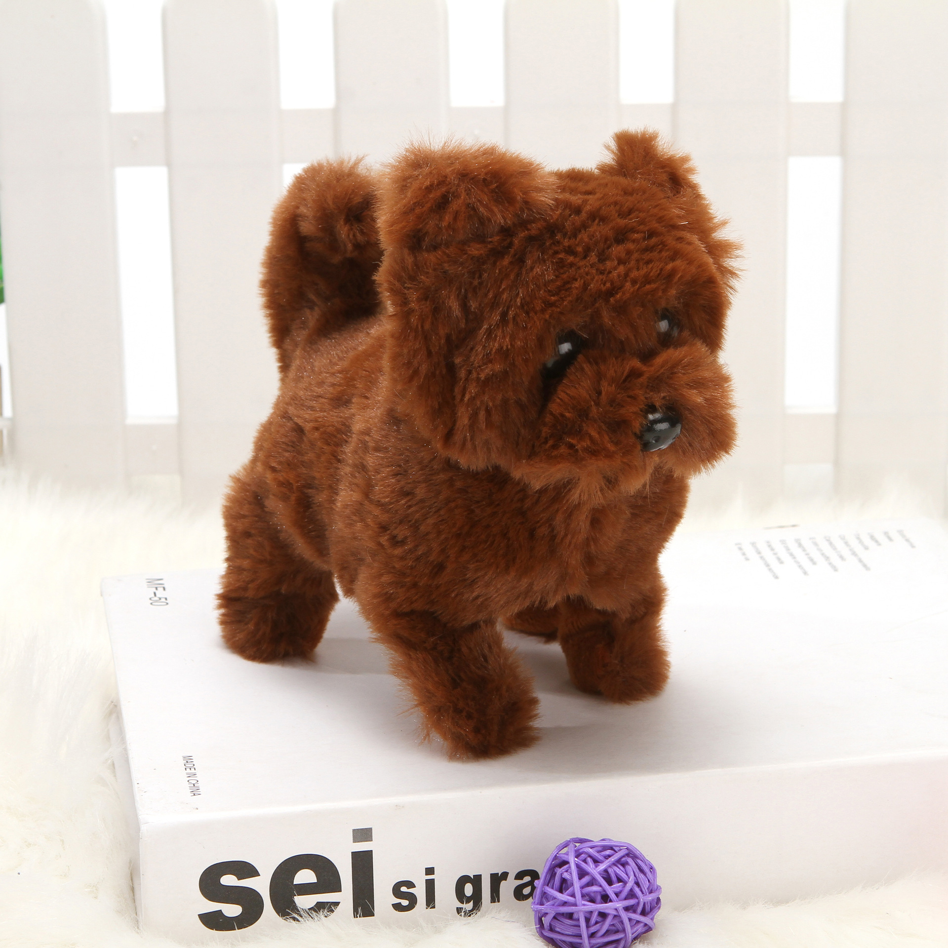 Juguete de simulación para niños perro eléctrico 1-3 peluche conejito gato mascota puesto peluche electrónico para mascotas