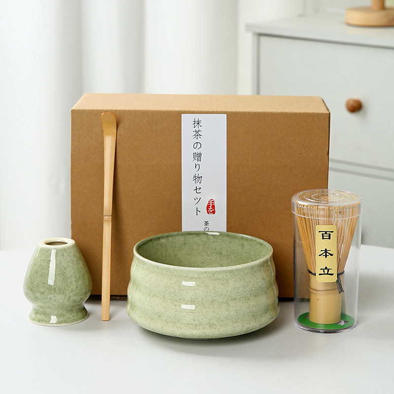 Matcha transfronterizo cepillo de té blanco Benli té leche herramienta de té cepillo de té té set práctica fábrica de embalaje de caja de regalo