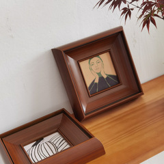 Solid wood niche art retro decorative painting, French medieval style living room bedroom dining cabinet wall art