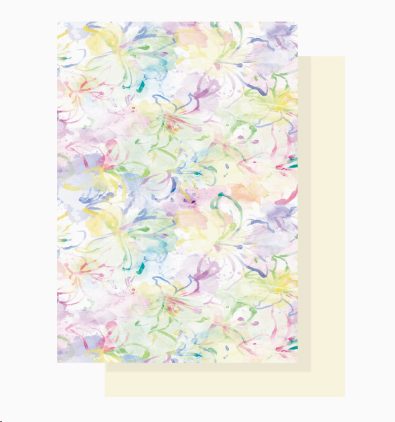 Papel de embalaje floral colorido romántico de siete colores, embalaje de regalo hecho a mano de bricolaje, floristería, papel de embalaje de flores