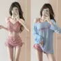 显瘦夏季大码泳衣多巴胺