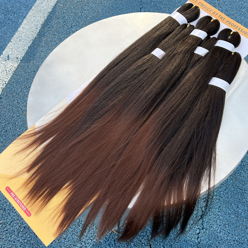 Cross-border high temperature flame retardant silk gradient big braid ezraid hair curtain chemical fiber big braid wig factory wholesale